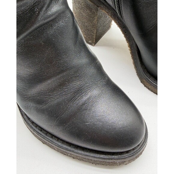 Chanel CC Turnlock Ankle Boots EU 36.5  US 6 Black Block Heel Booties - Picture 8 of 11